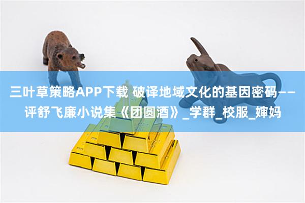 三叶草策略APP下载 破译地域文化的基因密码——评舒飞廉小说集《团圆酒》_学群_校服_婶妈